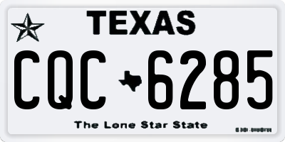 TX license plate CQC6285