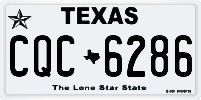 TX license plate CQC6286