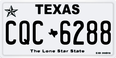 TX license plate CQC6288