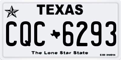 TX license plate CQC6293