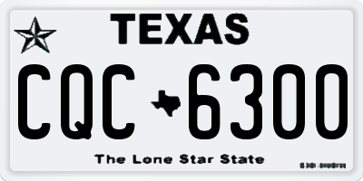 TX license plate CQC6300