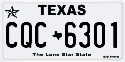 TX license plate CQC6301