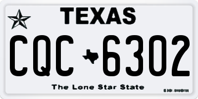 TX license plate CQC6302