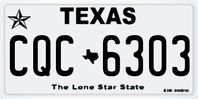 TX license plate CQC6303