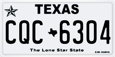 TX license plate CQC6304