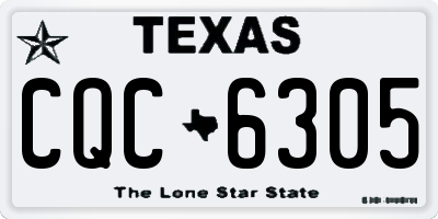 TX license plate CQC6305