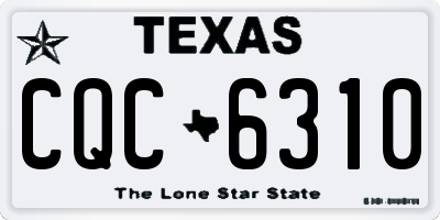 TX license plate CQC6310