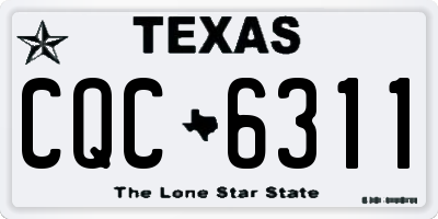 TX license plate CQC6311