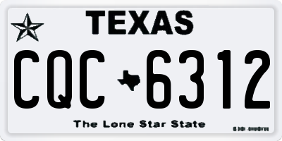 TX license plate CQC6312