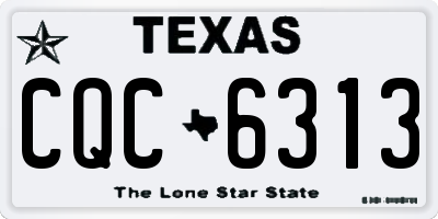 TX license plate CQC6313