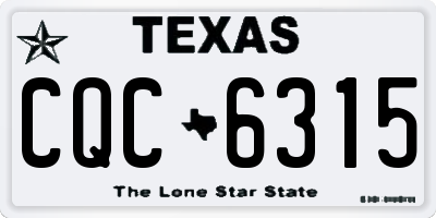 TX license plate CQC6315