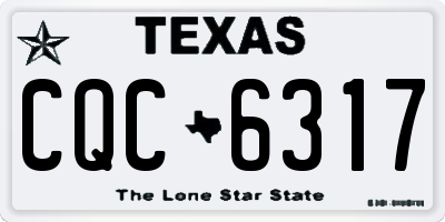 TX license plate CQC6317