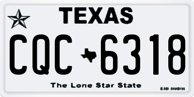 TX license plate CQC6318