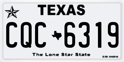 TX license plate CQC6319