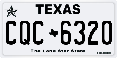 TX license plate CQC6320
