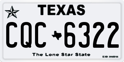 TX license plate CQC6322