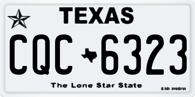 TX license plate CQC6323