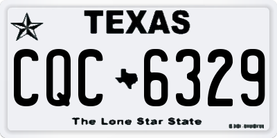 TX license plate CQC6329