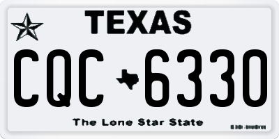 TX license plate CQC6330