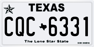 TX license plate CQC6331