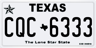 TX license plate CQC6333
