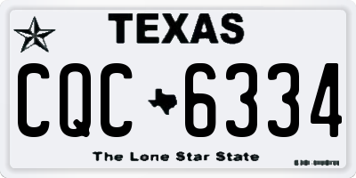 TX license plate CQC6334