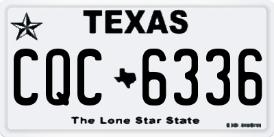 TX license plate CQC6336
