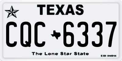 TX license plate CQC6337