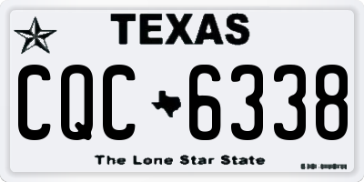 TX license plate CQC6338