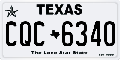 TX license plate CQC6340
