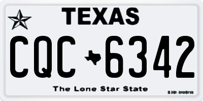 TX license plate CQC6342