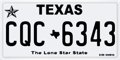 TX license plate CQC6343