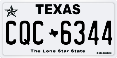 TX license plate CQC6344
