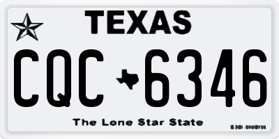TX license plate CQC6346