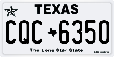 TX license plate CQC6350