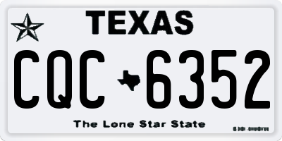 TX license plate CQC6352