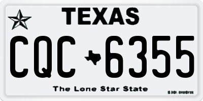 TX license plate CQC6355