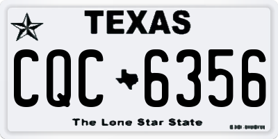 TX license plate CQC6356