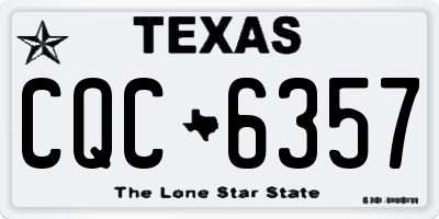 TX license plate CQC6357