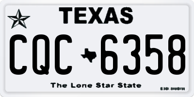 TX license plate CQC6358