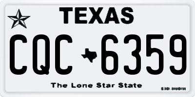 TX license plate CQC6359