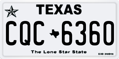 TX license plate CQC6360