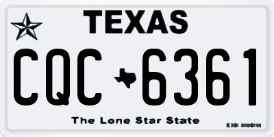 TX license plate CQC6361
