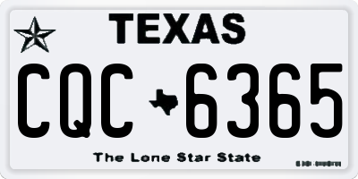 TX license plate CQC6365