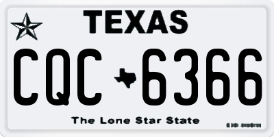 TX license plate CQC6366
