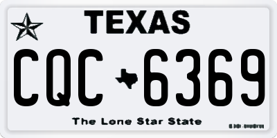 TX license plate CQC6369