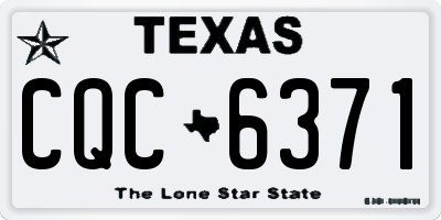 TX license plate CQC6371