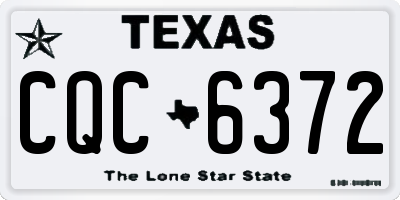 TX license plate CQC6372