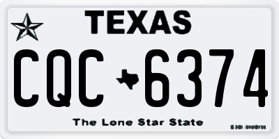 TX license plate CQC6374