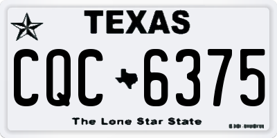 TX license plate CQC6375